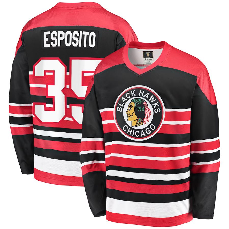 Men Chicago Blackhawks #35 Tony Esposito Fanatics Branded Red Premier Breakaway Retired Player NHL Jersey
